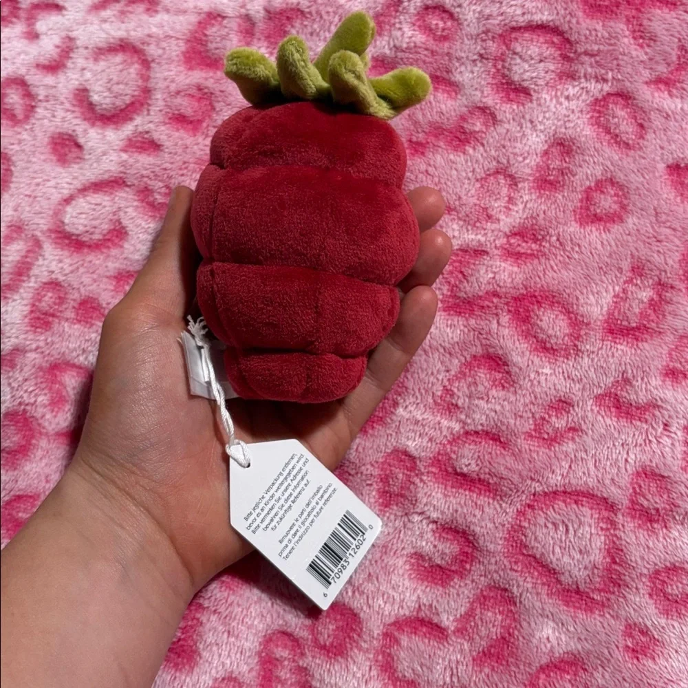 Retired Jellycat Raspberry *SMALL HOLE* - Picture 4 of 5